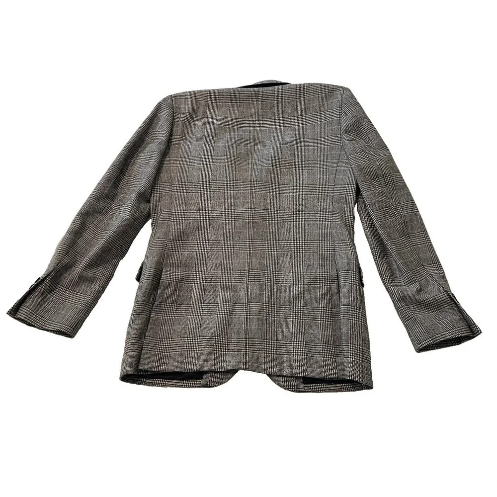 J.Crew Ludlow Blazer British Moon Fabric Jacket Glen Plaid Prince Of Wales 36R